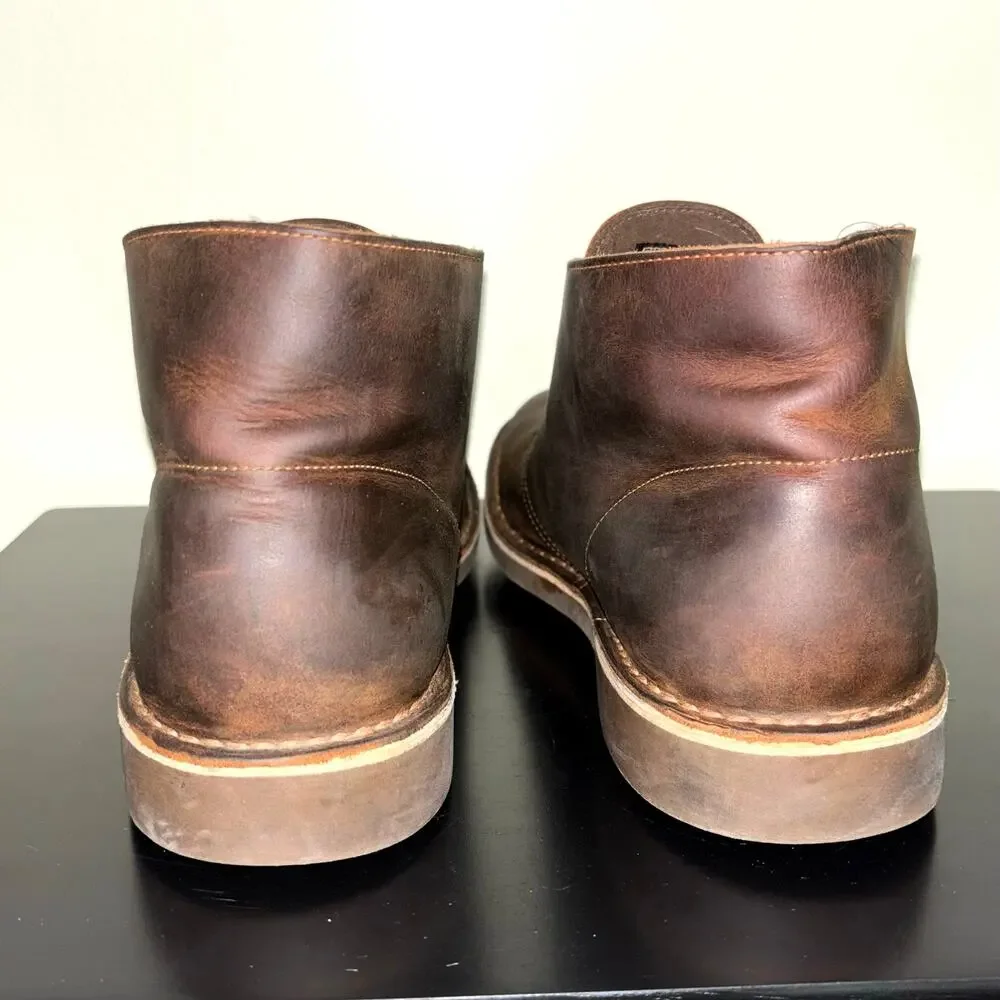 Clarks Brown Leather Chukka Ankle Boots Lace-Up Desert Men’s 13